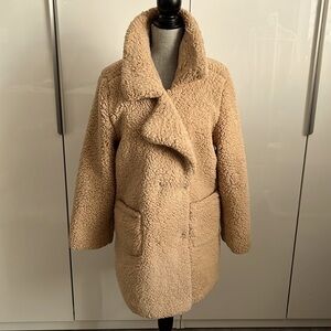 HOST PICK ✨ Oversized Faux Teddy Sherpa Coat Double Breast Fully Lined, Size S/M